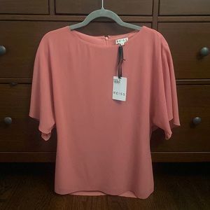 Reiss Lexi High Neck SS Top - Size 8